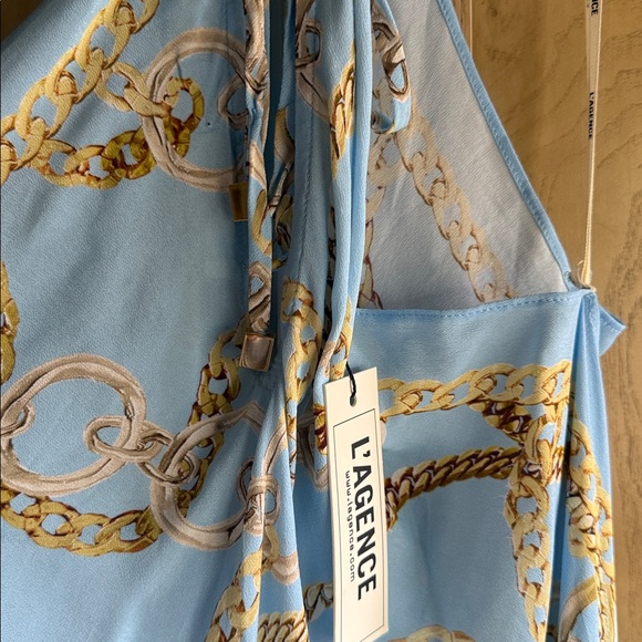L’ AGENCE🔥🌴 Elise Chain print halter Cover up Dress - Picture 11 of 11
